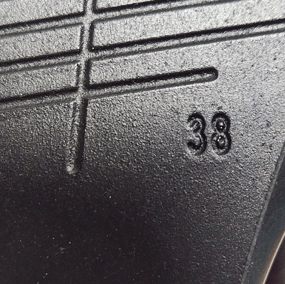 Ecco shape 45 size 38 black wedge boot  ankle inner zipper leather Danish design - Picture 10 of 13